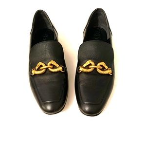 Tory Burch “Jessa” Black Leather Loafers